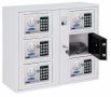   Comsafe – Értékmegőrző fémszekrény  elektronikus számzárral és 6 rekeszes tárolóval