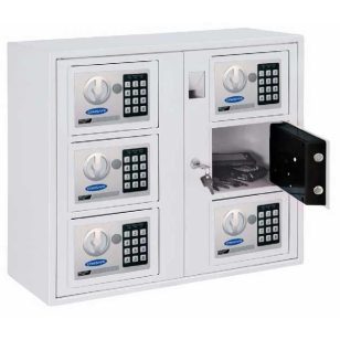   Comsafe – Értékmegőrző fémszekrény  elektronikus számzárral és 6 rekeszes tárolóval